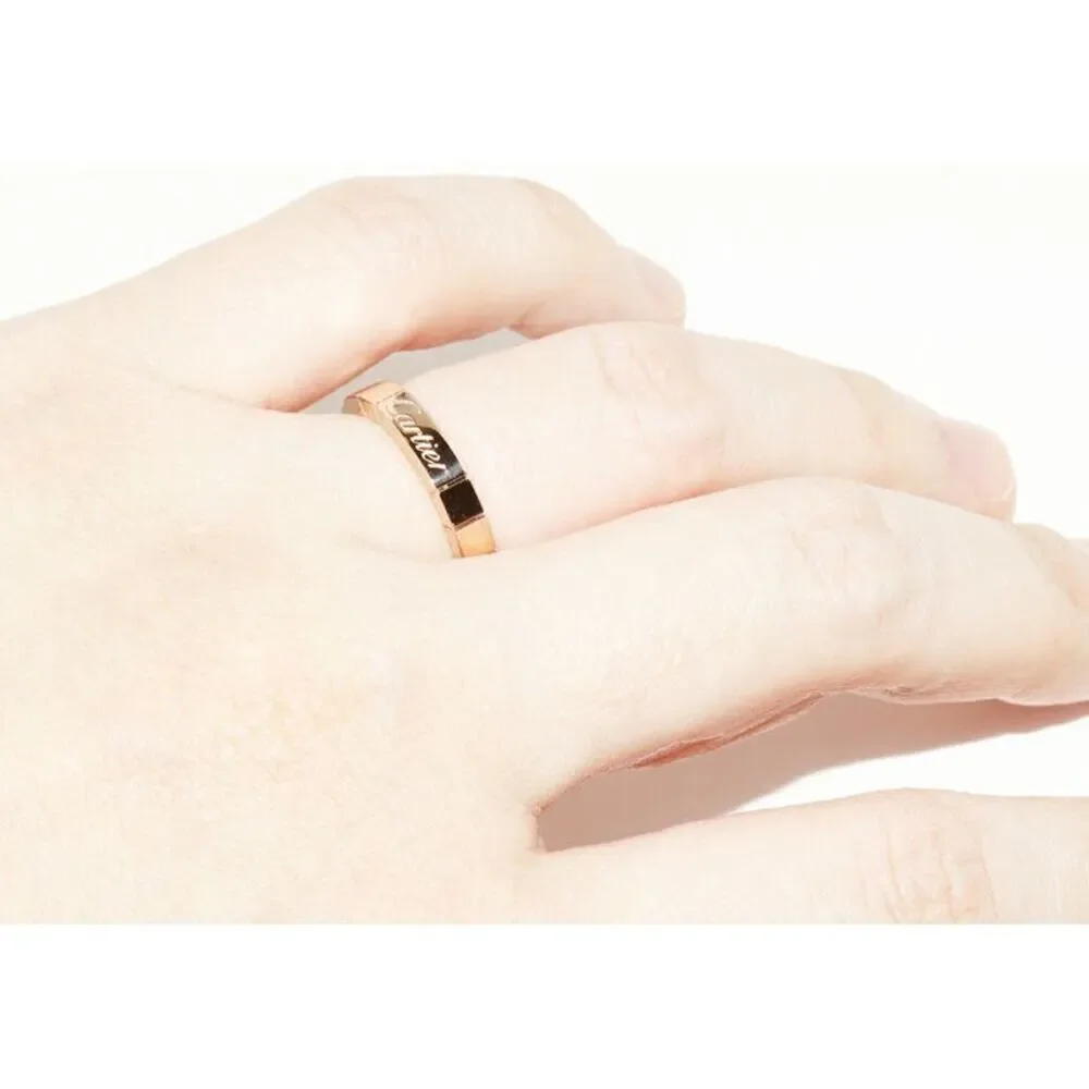 Cartier K18PG Lanieres Ring B40483 Size 7